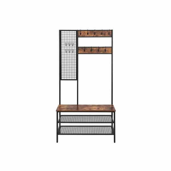 Garderobsställning, HSR98BX, 97.7x40x185 cm, Brun