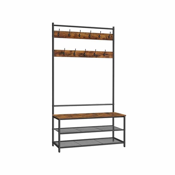 Garderobestativ, VASAGLE, 100x40 cm, Brun-Sort