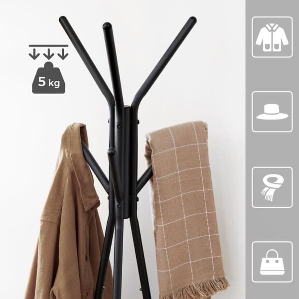 Garderobestativ, VASAGLE RCR16BX, 49.5x49.5 cm, Greige-Sort