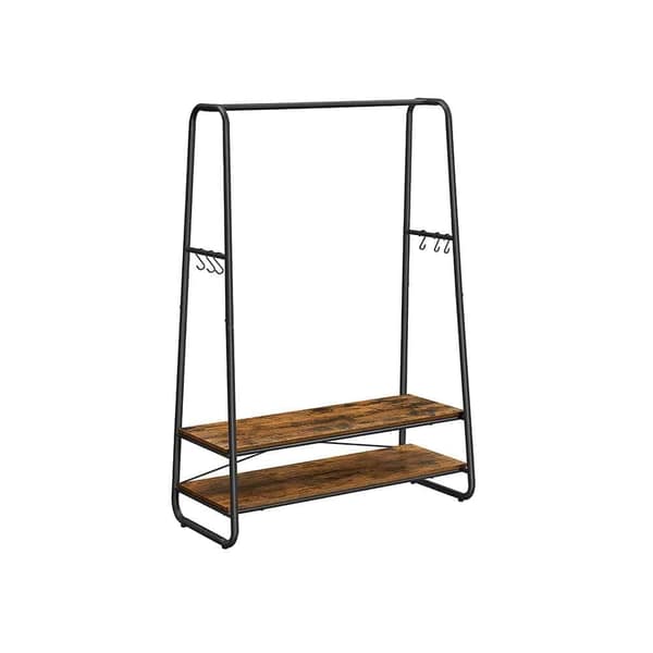 Vaatehenkari, VASAGLE, 100x45 cm, Vintage-ruskea-Musta