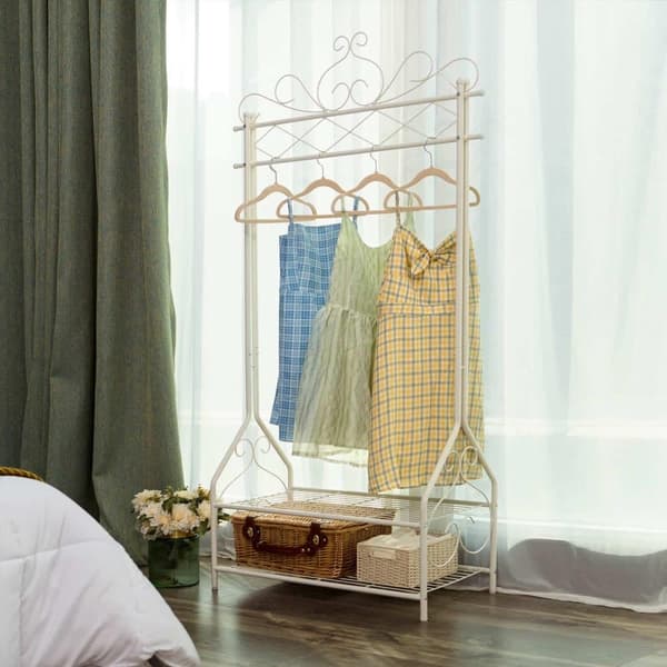 Vaatekaappi, SONGMICS HSR07W, 92x173x41 cm, Kermanvärinen