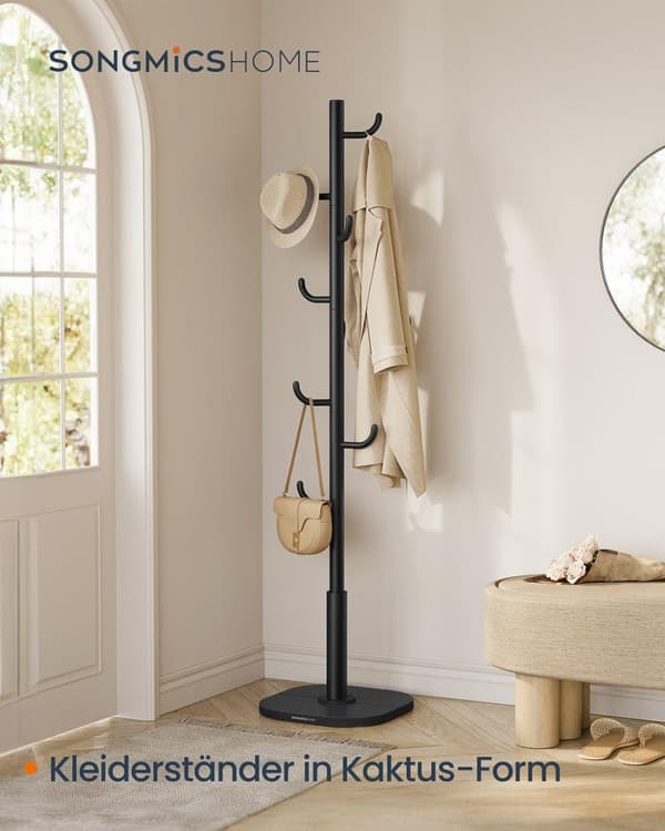 Klädhängare, SONGMICS HOME RCR037B01, 40x40x175,3 cm, Svart