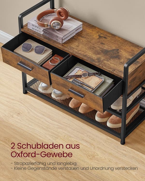 Garderobsställning, VASAGLE, 30x80,4x181,6 cm, Vintagebrun.