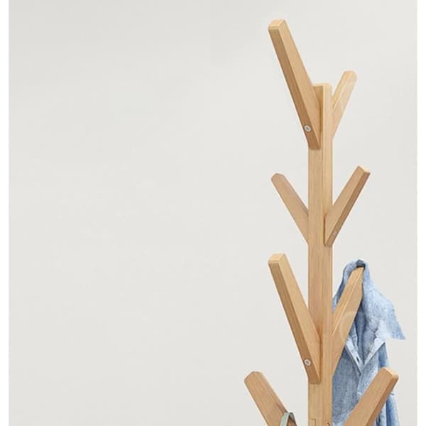 Klädhängare - CONFOZEN - Träträd - 178 cm - 8 krokar - Contemporary - Svart