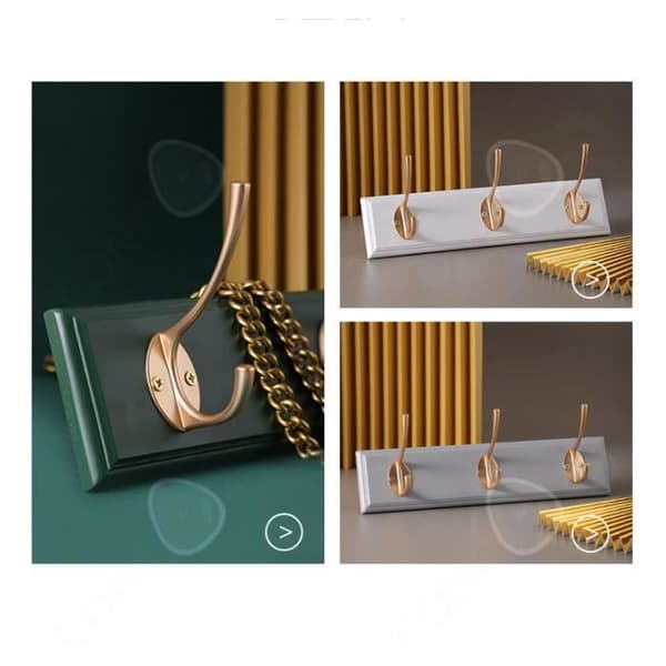 CONFO® Hängare bakom dörren perforerad vägghängare utan hängare kreativ retro dubbelkrok vit klädhängare klädhylla