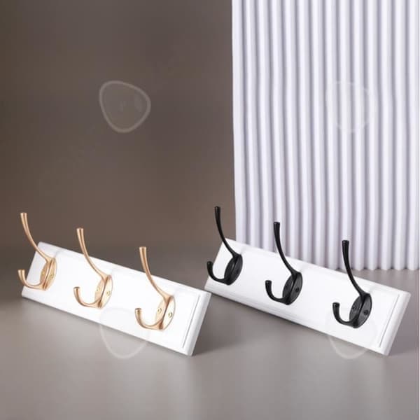 CONFO® Hängare bakom dörren perforerad vägghängare utan hängare kreativ retro dubbelkrok vit klädhängare klädhylla