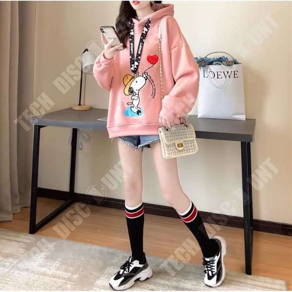 Tröja - TD® - Hong Kong-stil - Bokstavsbroderi - Plus size - Vinter 2020