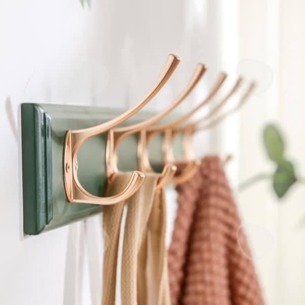 CONFO® Hängare bakom dörren slagfri krok väggmonterad klädhängare sovrum kreativ retro dubbel krok man rack