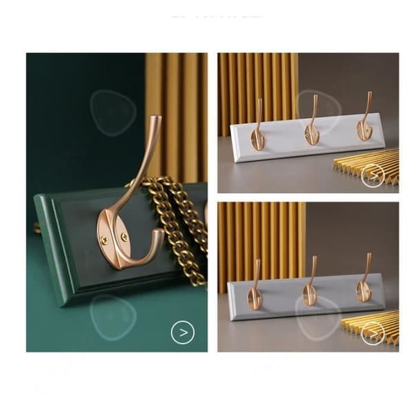 CONFO® Hängare bakom dörrkroken ingen punch ingen punch väggmonterad klädhängare sovrum mörkgrön retro dubbel krokhängare