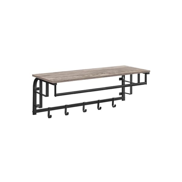 Seinäteline, LCR102B01, 30x66x27 cm, Vintage ruskea-musta.