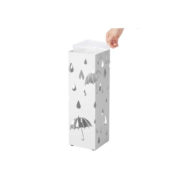 Paraplyholder, SONGMICS, 15,5 x 15,5 x 49 cm, Hvid.