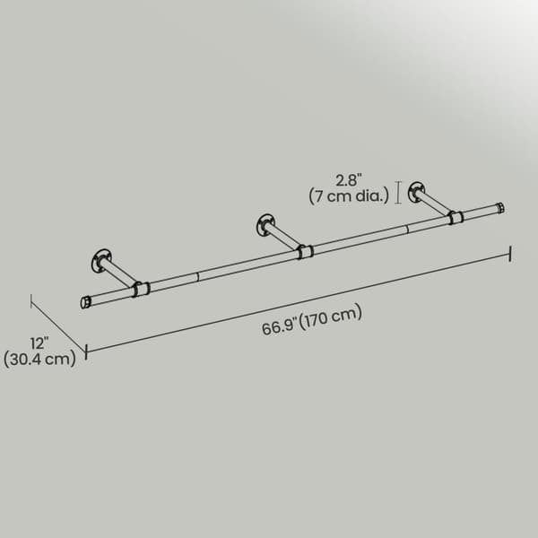 Klädställning, SONGMICS HSR104B01, 30,4x170x7 cm, Svart