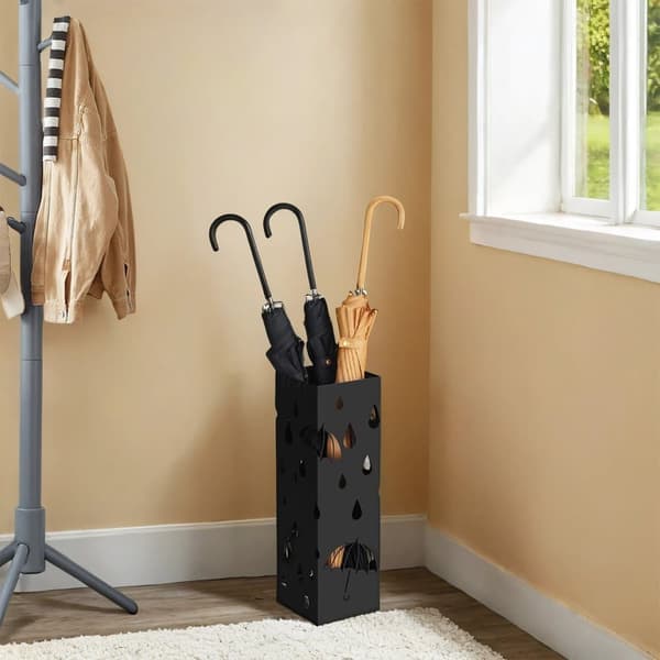 Paraplystativ, SONGMICS LUC49W, 15.5x15.5x49 cm, Hvid