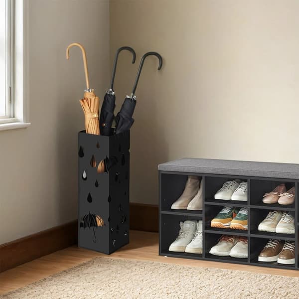 Paraplystativ, SONGMICS LUC49W, 15.5x15.5x49 cm, Hvid