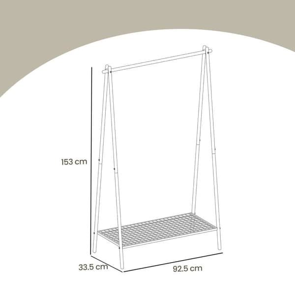 Tøjstativ, SONGMICS HSR23BK, 92,5x33,5x153 cm, Sort
