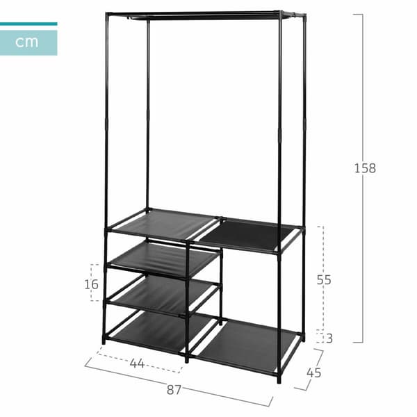 Knagerække Max Home Stål 87 x 158 x 45 cm (4 enheder)