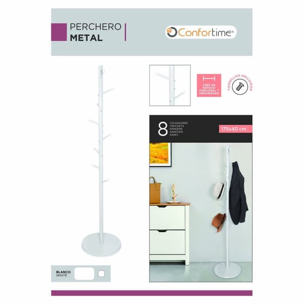 Stumtjener Confortime Metal 175 x 40 cm (4 enheder)