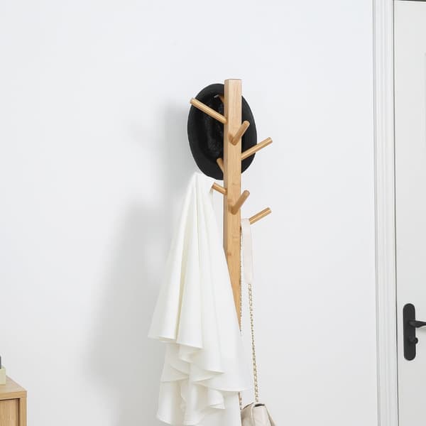 Rootz Scandinavian Storage møbler med skuffe - tøjstativ - bænk - solid bambus - polyester - 35b x 35t x 177H cm