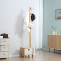 Miniatyrbillede 2 af 6: Rootz Scandinavian Storage møbler med skuffe - tøjstativ - bænk - solid bambus - polyester - 35b x 35t x 177H cm