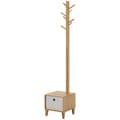 Miniatyrbillede 1 af 6: Rootz Scandinavian Storage møbler med skuffe - tøjstativ - bænk - solid bambus - polyester - 35b x 35t x 177H cm