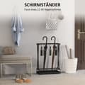 Miniatyrbillede 4 af 10: Rootz paraply stand - paraplyholder - Rainwater Collector - 24 Hooks & 21 åbninger - Holdbart ståldesign - 50x24x68 cm