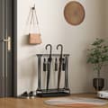 Miniatyrbillede 8 af 10: Rootz paraply stand - paraplyholder - Rainwater Collector - 24 Hooks & 21 åbninger - Holdbart ståldesign - 50x24x68 cm