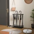 Miniatyrbillede 2 af 10: Rootz paraply stand - paraplyholder - Rainwater Collector - 24 Hooks & 21 åbninger - Holdbart ståldesign - 50x24x68 cm