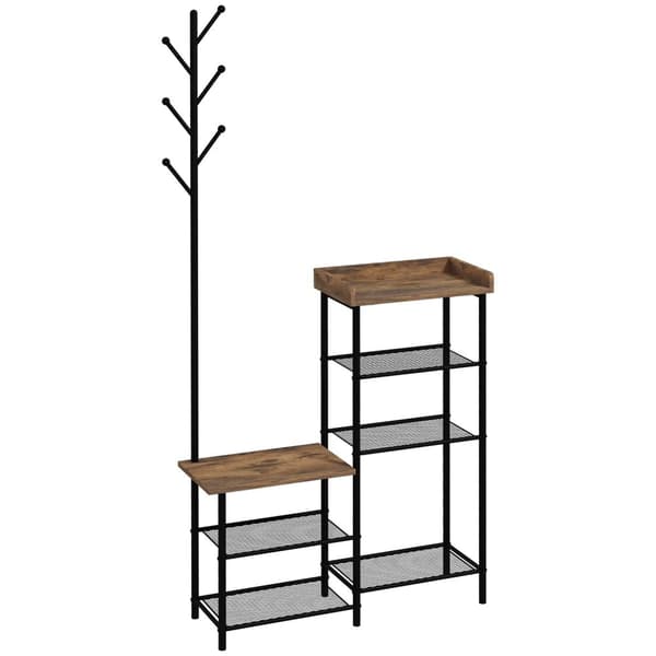 Rootz Garderobe Stand - Indgangsmøbler - Industriel design - Alsidig og stabil - 92,5 x 28,2 x 182 cm