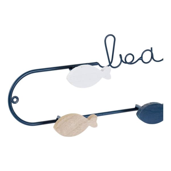 Knagerække til væggen DKD Home Decor Beach Metal Træ MDF (2 pcs)