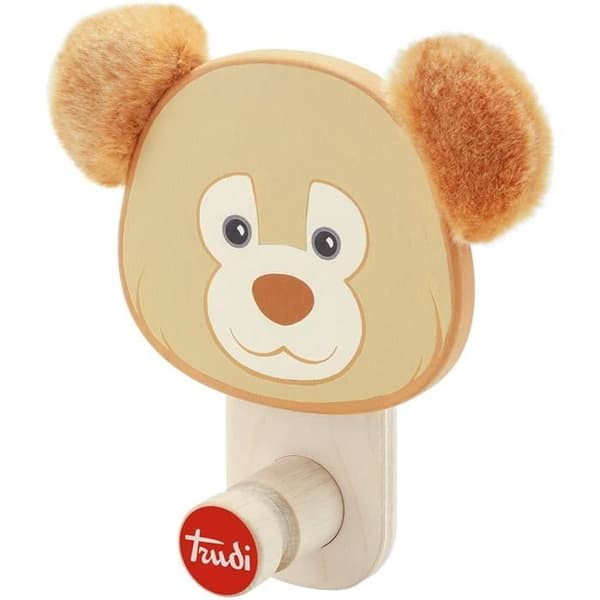 Sevi junior björn klädhängare 17 cm naturligt trä/röd