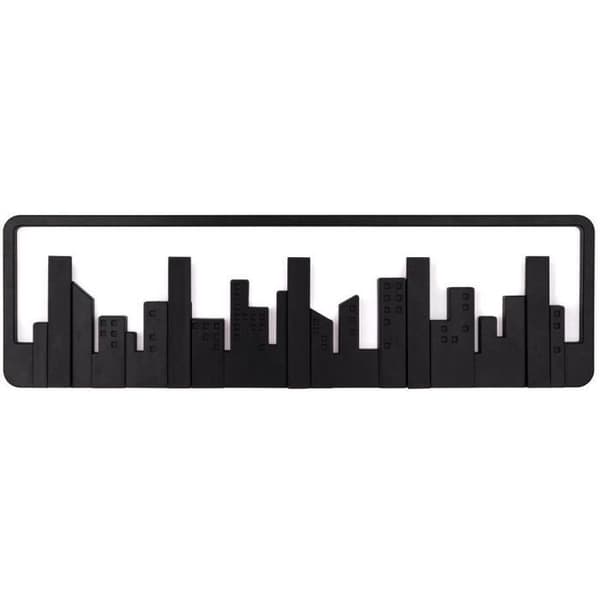 Skyline svart klädhängare 5 krokar 49,5x8x1...