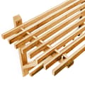 Miniatyrbild 6 av 6: Relaxdays Väggmonterad klädhängare Bambu 60 x 30 x 35 cm