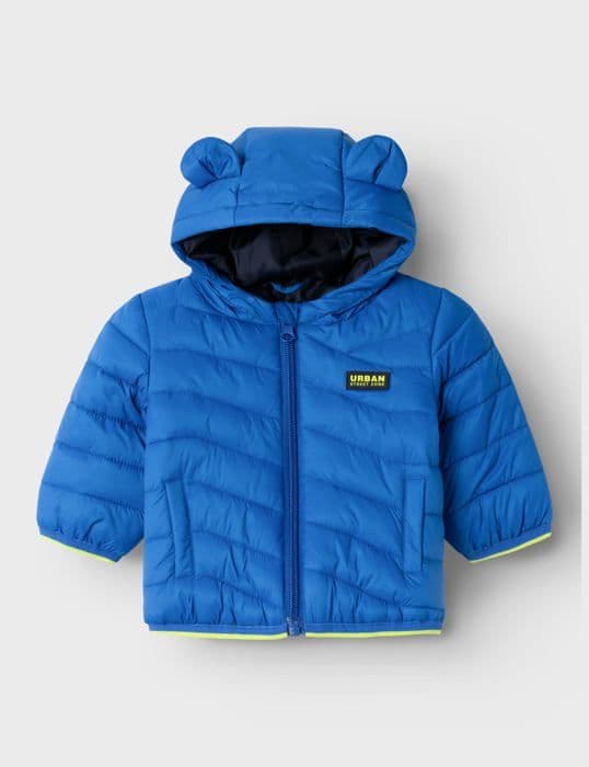 Porte-manteau bebis - patere bebis Name it - 13227816 - Nbmmoney PB Vadderad jacka, Blå, 6 Månader Bebis pojke