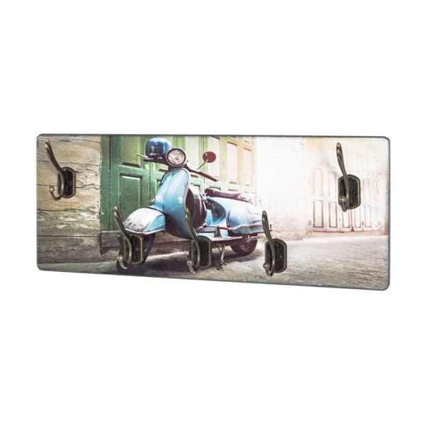 Väggkrok 5 krokar "Vespa" 50cm Flerfärgad