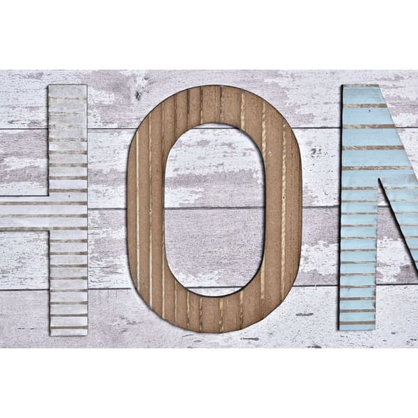Väggmonterad rockhängare DKD Home Decor Trä Metall Strand 45 x 5 x 23 cm (2 antal)