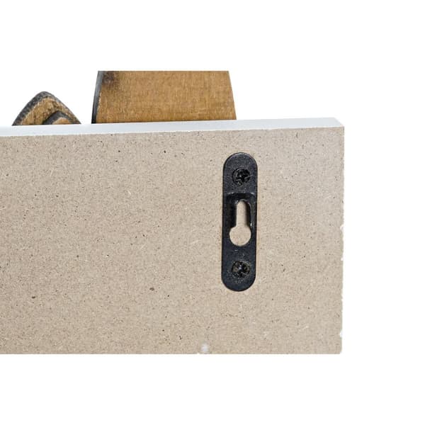 Väggmonterad rockhängare DKD Home Decor Trä Hus Urban 40 x 4 x 17 cm