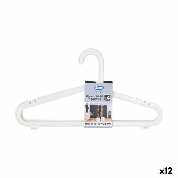 Bøjler Dem Meng Plastik 4 Dele (12 enheder)
