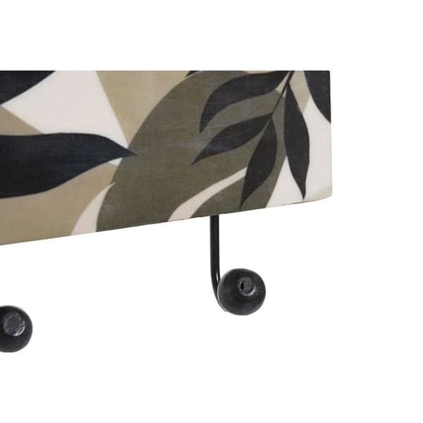Väggmonterad rockhängare DKD Home Decor Multicolour Järn Mangoträ Tropiskt Löv av en växt Lackad 38 x 5 x 18 cm (2 antal)