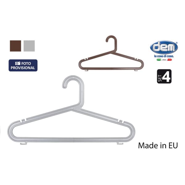 Bøjler Dem Meng Plastik 4 Dele (12 enheder)
