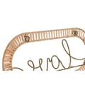 Miniatyrbild 3 av 3: Väggmonterad rockhängare Home ESPRIT Gyllene Naturell Metall Rattan 40 x 6,4 x 28,6 cm (2 antal)