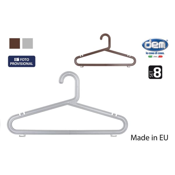 Hängare Dem Meng Plast 8 Delar (12 antal)