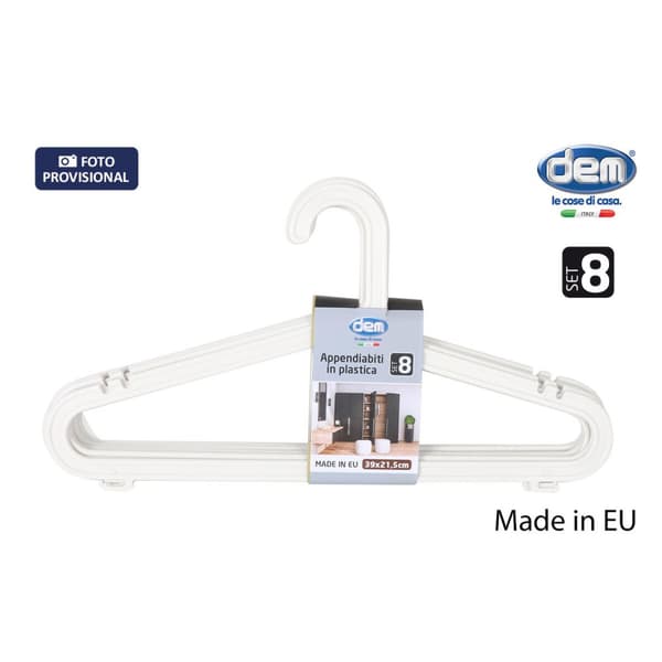 Hängare Dem Meng Plast 8 Delar (12 antal)