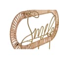 Pikkukuva 2 / 3: Wall mounted coat hanger Home ESPRIT Kullattu Luonnollinen Metalli Rottinki 40 x 6,4 x 28,6 cm (2 osaa)