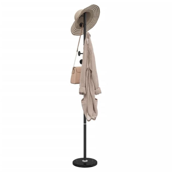 Klädställning svart 176 cm pulverlackerat järn