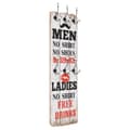Miniatyrbild 1 av 2: Väggmonterad klädhängare med 6 krokar MEN LADIES 120x40 cm