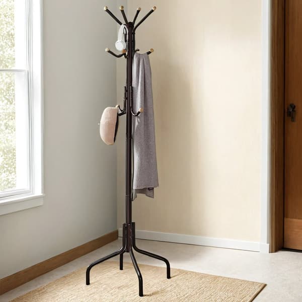 Coat Rack - Metal Clothing Hanger - 12 Hooks - Garderob