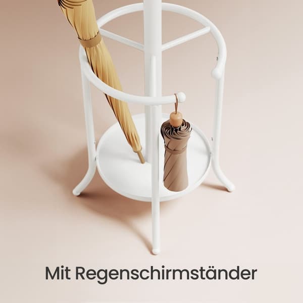 Pälsställ - fristående - med paraplybox - 12 krokar
