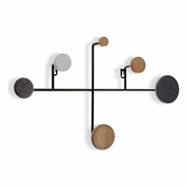 Knagerække Versa Metal Træ Harpiks Træ MDF (30 x 8 x 52 cm)