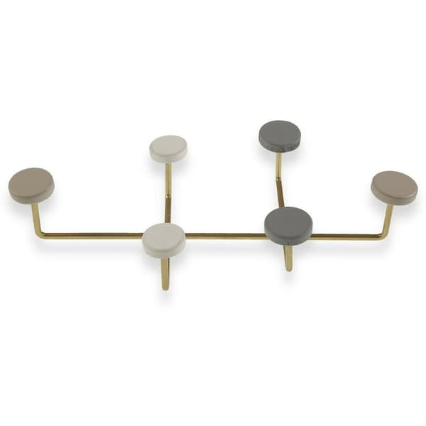 Kapphängare Versa Multicolour Metall Harts Trä MDF 6,5 x 22 x 41 cm (6,5 x 22 x 41 cm)