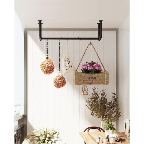 Rootz 2 stykker væg tøjstænger sæt - hængende skinner - tøjarrangører - 60 kg belastningskapacitet - 110 cm x 30 cm x 29,3 cm